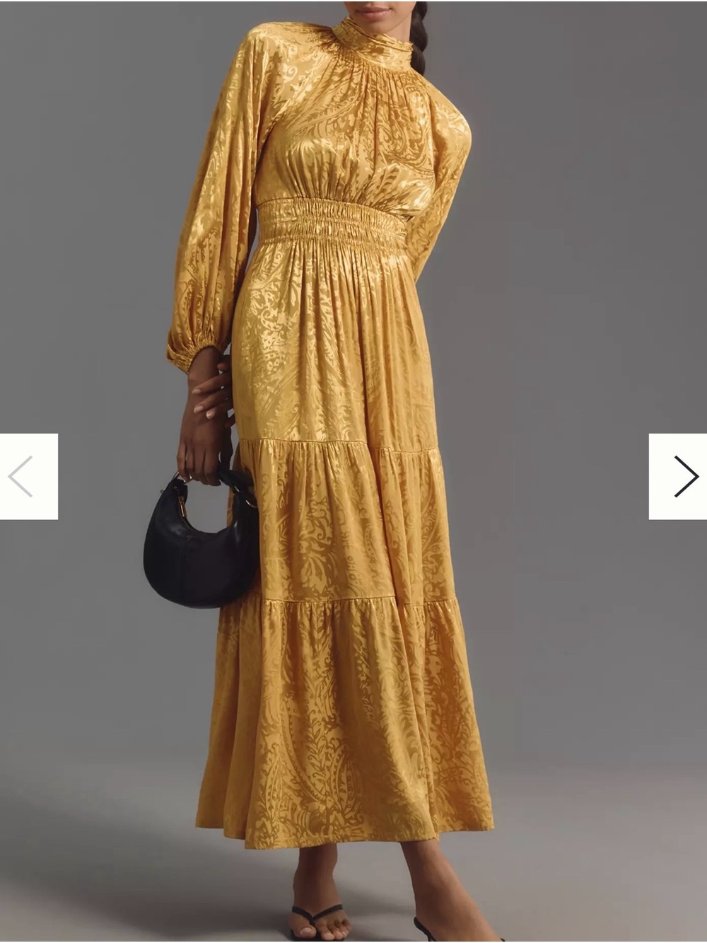 Anthropology The Somerset Long-Sleeve Maxi Dress: Mock-Neck Edition XXSP